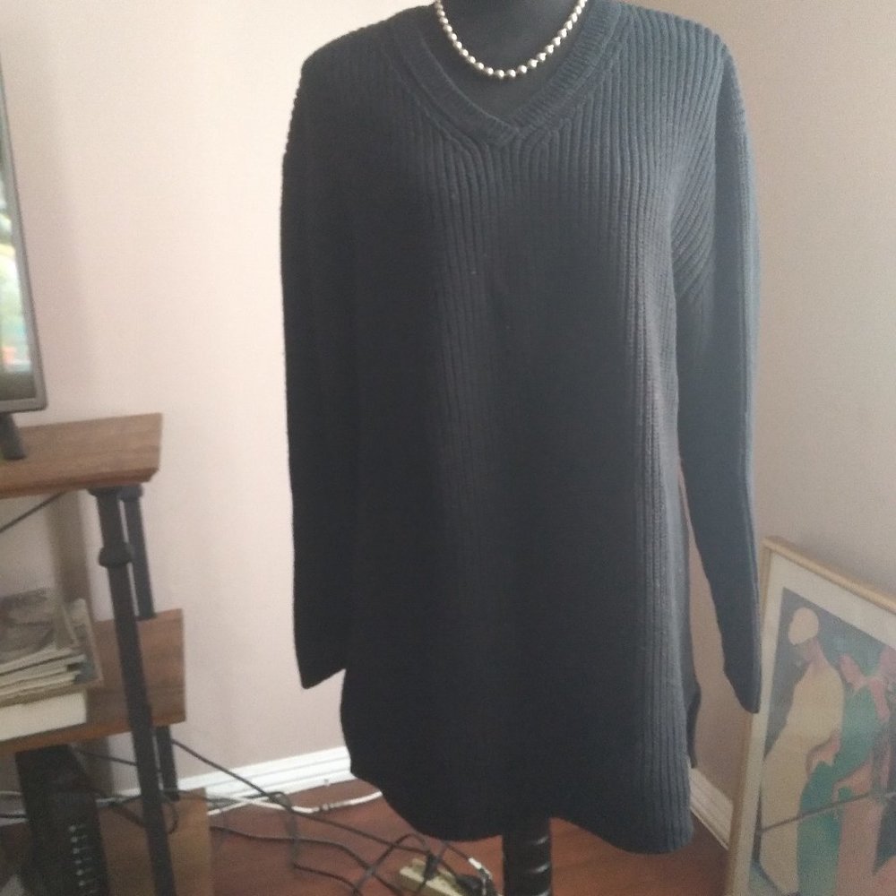 Preview International Black Cotton Sweater | Size XL